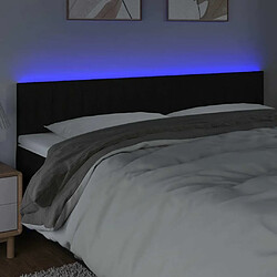 Avis Maison Chic Tête de lit scandinave à LED,meuble de chambre Noir 160x5x78/88 cm Tissu -MN71781