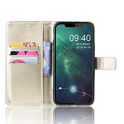 Wewoo Housse Coque en cuir à rabat horizontal Retro Crazy Horse Texture pour iPhone 11 Pro 5.8 poucesavec porte-cartes et fentes cartes et cadre photo Or pas cher