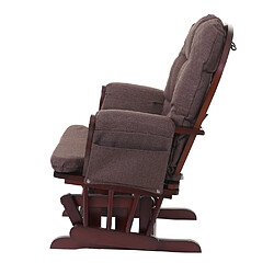 Acheter Mendler Fauteuil de relaxation HWC-C76, fauteuil à bascule, chaise berçante avec repose-pied, tissu ~ mahagony