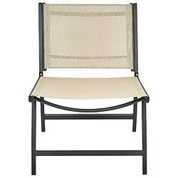 Beliani Chaise de jardin MARCEDDI Beige-Noir pas cher