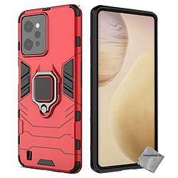 Htdmobiles Coque pour Realme C31 - housse etui rigide anti choc + film ecran - ROUGE