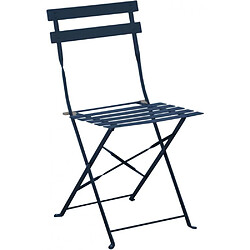 Avis ALIZÉ Chaises pliantes en acier Cuba (Lot de 2) bleu.