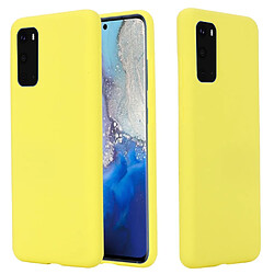 Coque en silicone liquide jaune pour votre Samsung Galaxy S20 Plus/S11