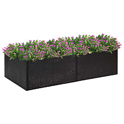 Maison Chic Jardinière,Bac à fleurs - pot de fleur Noir 157x80x40 cm Résine tressée -GKD94142