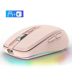 Yonis Souris Ergonomique RGB Rechargeable 2400DPI