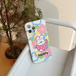 GUPBOO Étui pour iPhone11ProMax Happy jumping bunny girl étui pour téléphone portable amusant et doux