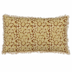 BigBuy Home Coussin Coton Marron Beige 50 x 30 cm