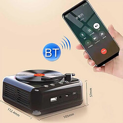 Avis Yonis Enceinte Bluetooth Vintage Forme Vinyle Son HIFI Multi Connexion Autonomie 10h