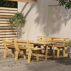 vidaXL Ensemble à manger de jardin 3 pcs Bois de pin imprégné