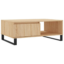 vidaXL Table basse chêne sonoma 90x60x35 cm bois d'ingénierie