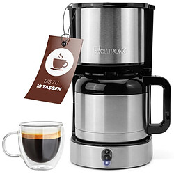 Machine à café thermos 1,2L Clatronic KA3805-Inox/Noir pas cher