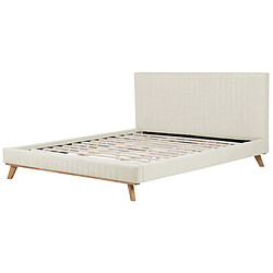 Acheter Beliani Lit en double en tissu beige 180 x 200 cm TALENCE