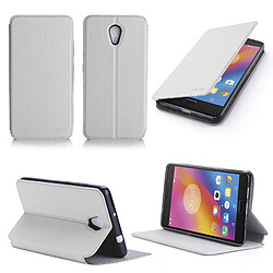 Xeptio Etui Lenovo P2 blanc Cuir PU avec stand - Housse coque de protection