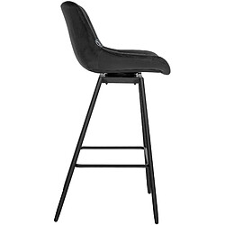 Non Tabouret de bar pivotant Weston en velours