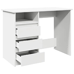 Acheter vidaXL Bureau blanc 102x50x75 cm bois d'ingénierie