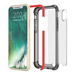 Avis Wewoo Coque renforcée noir pour iPhone X PC + TPU Anti-Chute Étui de protection arrière