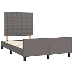 Acheter Maison Chic Lit adulte - Cadre Structure de lit avec tête de lit Contemporain Gris 120x200 cm Similicuir -MN36759