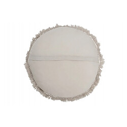 Dansmamaison Coussin Rond Velours Coton/Lin Gris