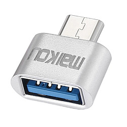 3x Adaptateurs USB Type-C à USB 3.0 Pour MacBook Et Autres Périphériques De Type C - Argent