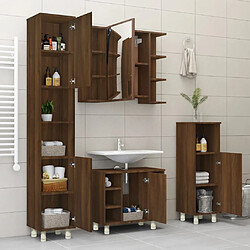 Acheter Maison Chic Armoire de bain,Meuble de rangement de salle de bain,Meuble haut Chêne marron 30x30x95 cm Bois d'ingénierie -GKD618805