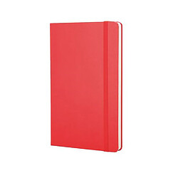 Carnet Moleskine rigide 13 x 21 cm ivoire ligné 240 pages - rouge