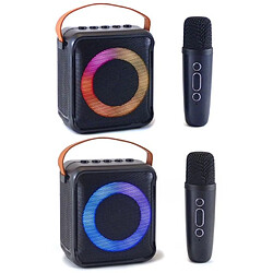 Avis ENCEINTE SONO PORTABLE PARTY BLUETOOTH KARAOKE 20W MOBILE USB LED RGB MSD TELECOMMANDE +MICRO SANS FIL Radio Fm