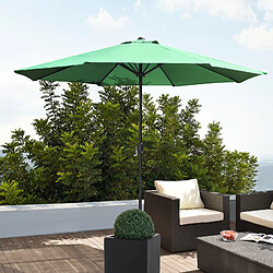 Parasol de Jardin Budapest Résistant Imperméable 300 x 230 cm Vert [casa.pro]