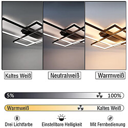 Avis ZMH Plafonnier LED 3 Rectangulaire Moderne Géométrique Extension 65cm//100cm