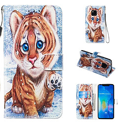 Wewoo Coque Fashion Etui de protection en cuir pour Huawei Mate 20 Pro Tiger