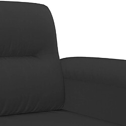 Maison Chic Ensemble de canapés 2 pcs avec coussins, Canapé droit Sofa pour Salon noir tissu microfibre -GKD181678 pas cher