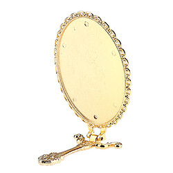 Miroir de maquillage vintage pliable à la main miroir petite beauté commode cadeau Gloden