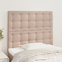 Maison Chic Lot de 2 Têtes de lit design pour chambre - Décoration de lit Cappuccino 100x5x78/88 cm Similicuir -MN79762