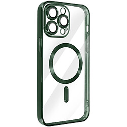 Avizar Coque MagSafe pour iPhone 14 Pro Max Silicone Protection Caméra Chromé Vert