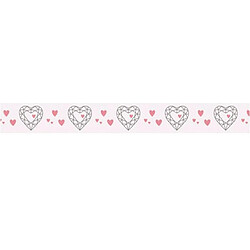 Rayher Washi Tape rose avec Cœur origami - 15 m x 1 cm