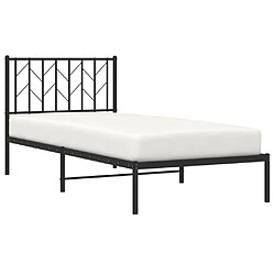 Avis Maison Chic Cadre/structure de lit métal et tête de lit pour adulte - Lit Moderne Chambre noir 90x200 cm -MN74482