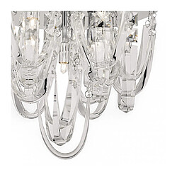 Acheter Luminaire Center Plafonnier Roxanne cristal et chrome poli 7 ampoules