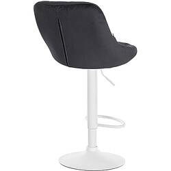 Non Tabouret de bar Lazio velours blanc pas cher