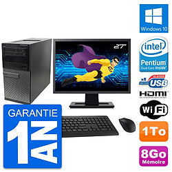 PC Tour Dell 390 MT Ecran 27" Intel G630 RAM 8Go Disque 1To HDMI Windows 10 Wifi - Occasion