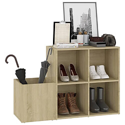 Acheter Maison Chic Armoire à Chaussures,Meuble de Rangement à Chaussures Chêne Sonoma 105x35,5x70 cm Aggloméré -MN84111