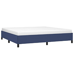 Avis Maison Chic Lit adulte - Lit simple Cadre de lit,Structure du lit Contemporain Bleu 200x200 cm Tissu -MN12466