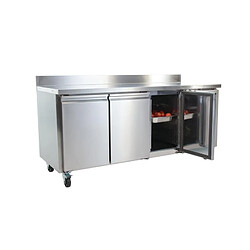 Avis Table réfrigérée positive - Inox 3 portes 417 L avec dosseret - Polar