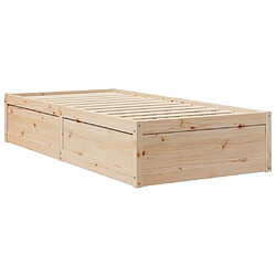 Acheter Vidaxl Lit avec matelas 90x200 cm bois massif de pin