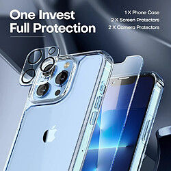 Avis Coque Silicone Transparente + Verre Trempe et Protection Camera Arriere Pour iPhone 13 Pro Little Boutik®