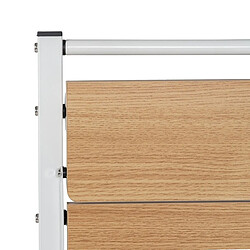 BigBuy Office Bureau Blanc Naturel Fer Bois MDF 87 x 56 x 87 cm pas cher