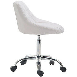 Avis Decoshop26 Tabouret de travail confortable pour cabinet médical salon de beauté en PVC blanc pivotant et réglable TABO10149