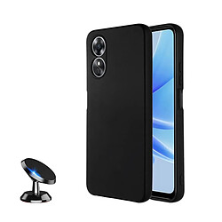 Kit SuppOrt Magnétique + Étui Silicone Liquide Phonecare pour Oppo A58 4G - Noir