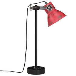 Avis vidaXL Lampe de bureau 25 W rouge délavé 15x15x55 cm E27