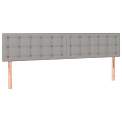 Vidaxl Cadre de lit avec tête de lit gris clair 120x190 cm tissu pas cher