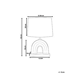 Avis Beliani Lampe à poser en céramique multicolore TITNA