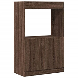 vidaXL Buffet haut chêne marron 63x33x100 cm bois d'ingénierie